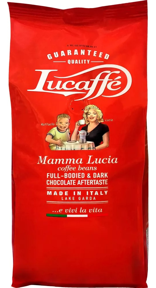 Pack 2 Café Lucaffe Mamma Lucia Grano Entero 1kg 40/60