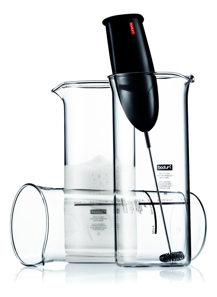 Espumador Batidor De Leche Bodum Schiuma Negro Premium