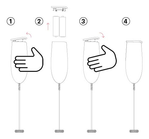 Espumador Batidor De Leche Bodum Schiuma Negro Premium