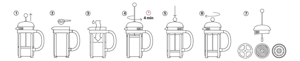 Cafetera Francesa Bodum Chambord Oro 1 Lt Borosilicato
