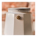 Cafetera Italiana Moka Grosche Milano 3 Tazas Plata Plateado