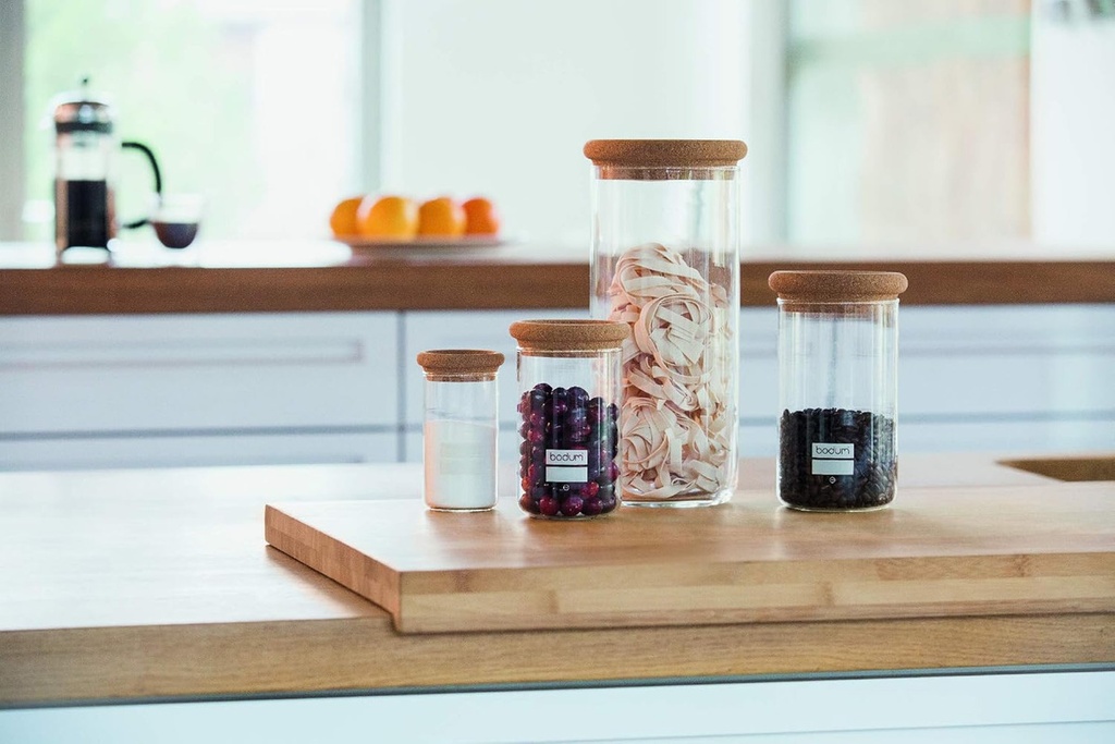 Frasco Vidrio Almacenamiento Bodum 600 Cc Yohki Tapa Corcho