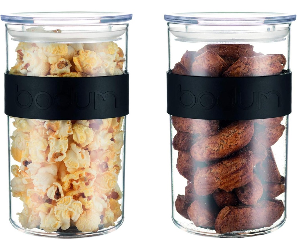 2x Frasco Plástico Almacenamiento Bodum 600 Cc Presso Tapa