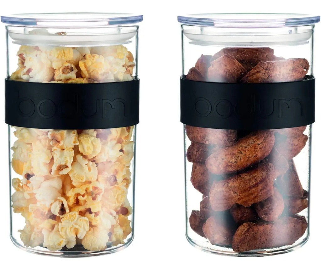 2x Frasco Plástico Almacenamiento Bodum 600 Cc Presso Tapa