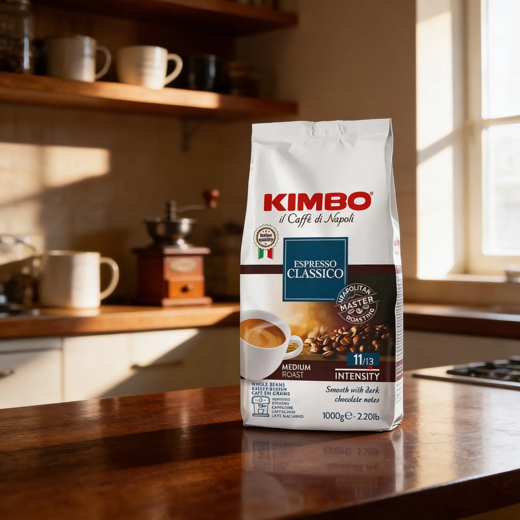 Café En Grano Kimbo Classico 1kg 80% Arábica / 20% Robusta