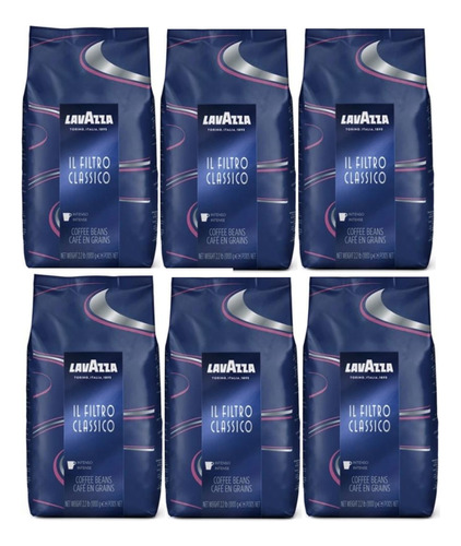 6x Café Grano Lavazza Filtro Clásico 1Kg