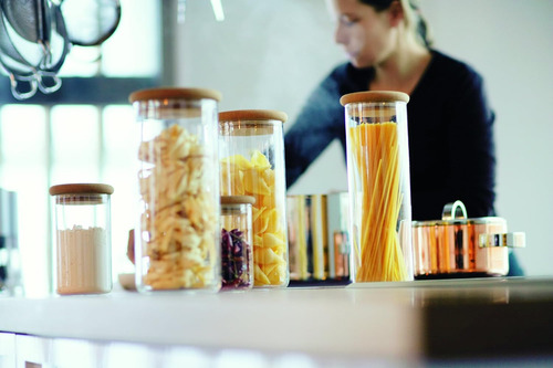 Frasco Vidrio Almacenamiento Bodum 600 Cc Yohki Tapa Corcho