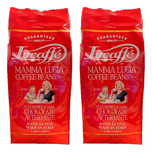 [CA0267] 2x Café En Grano Entero Lucaffé Mamma Lucia 1kg