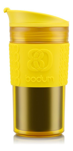 [TA0112] Mug Viaje Térmico Bodum Doble Pared Plástico 350cc Amarillo