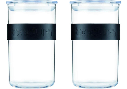 [TA0146] 2x Frasco Plástico Almacenamiento Bodum 600 Cc Presso Tapa