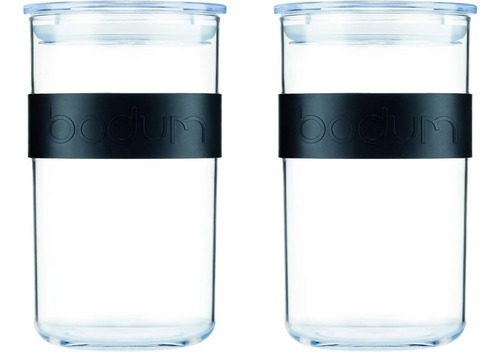 [TA0146] 2x Frasco Plástico Almacenamiento Bodum 600 Cc Presso Tapa