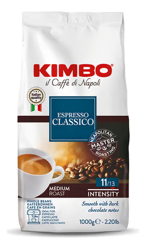 [CA0282] Café En Grano Kimbo Classico 1kg 80% Arábica / 20% Robusta