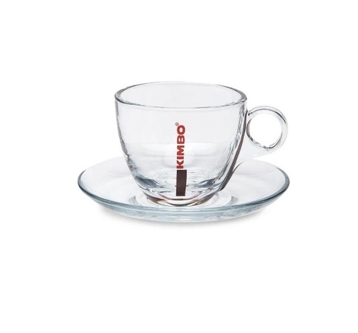 [TA0094] 6x Taza Capuccino Kimbo Vidrio 180cc